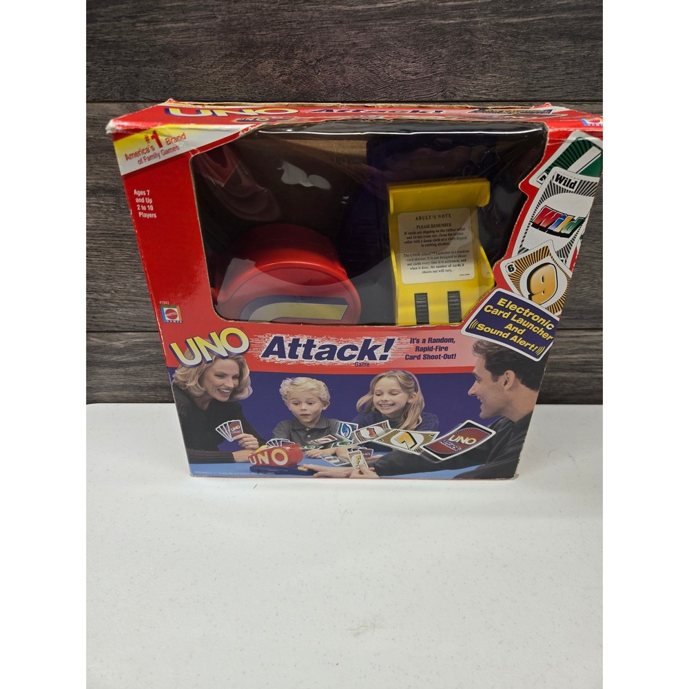Vintage 1999 Mattel UNO Attack! Electronic Card Game‎ 41943 Original Box